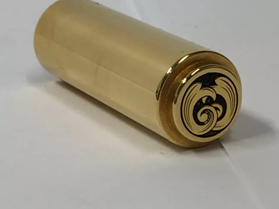 1911 end cap Government deep laser engraved stainless scroll pattern