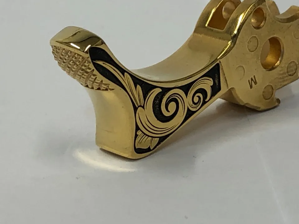 1911 GI style hammer deep laser engraved