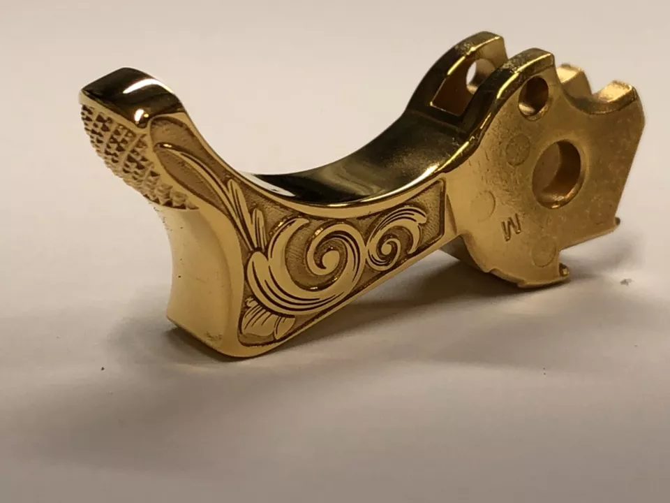 1911 GI style hammer deep laser engraved