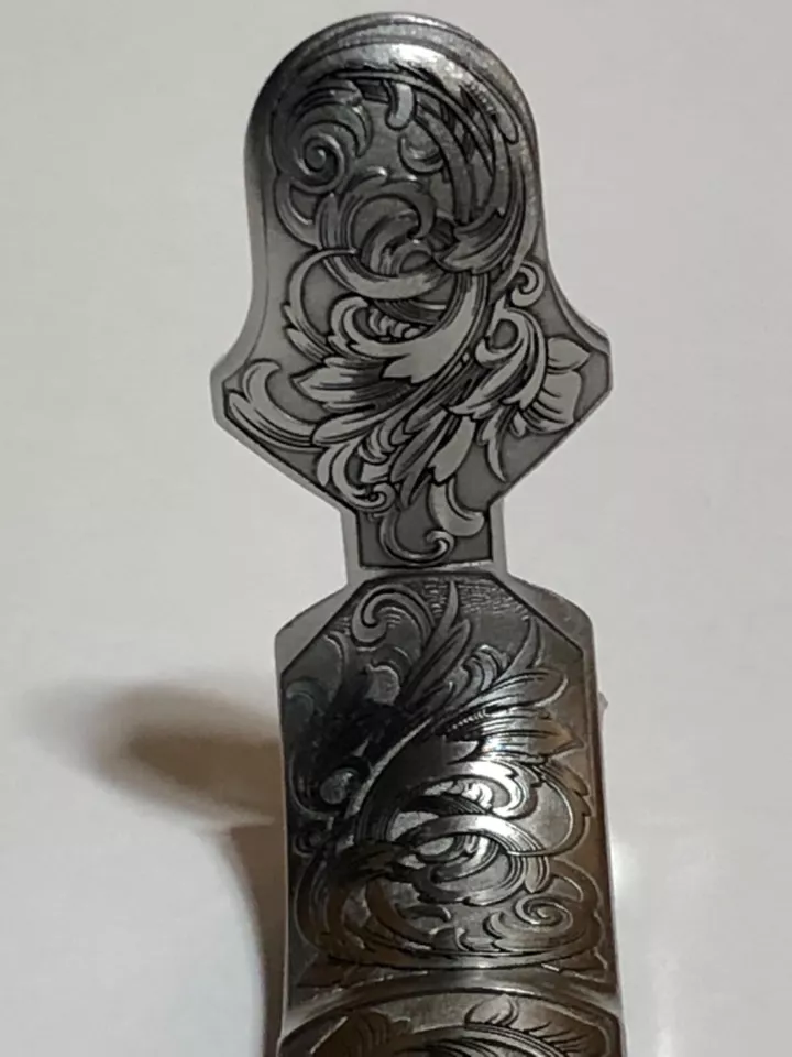 1911 grip safety engraved stainless extended beavertail, .250 radius