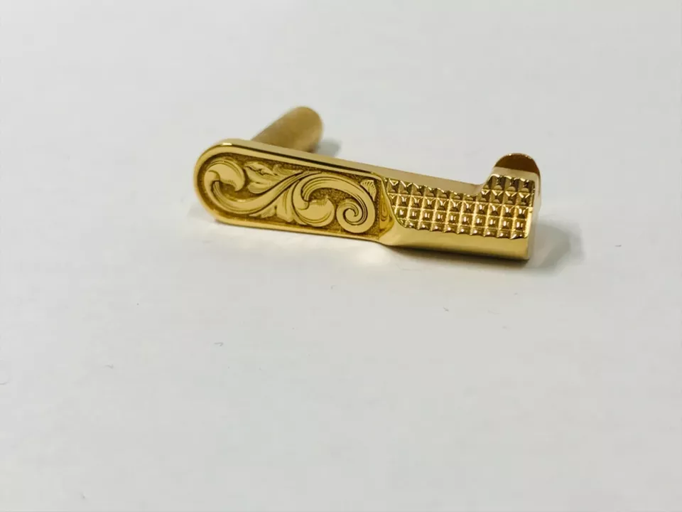 1911 slide stop 45 ACP deep engraved