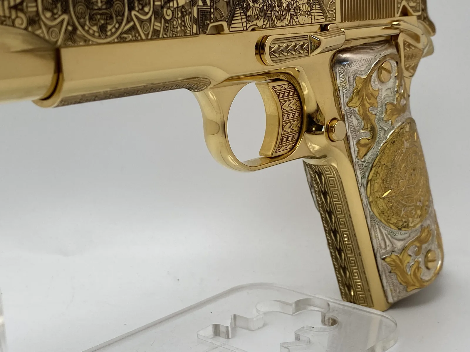1911 with Aztec calendar engraving and calendar medallion grips