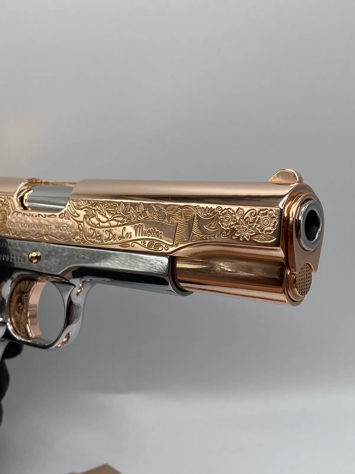 Colt Government Model 1911 with Dia de los Muertos engraving