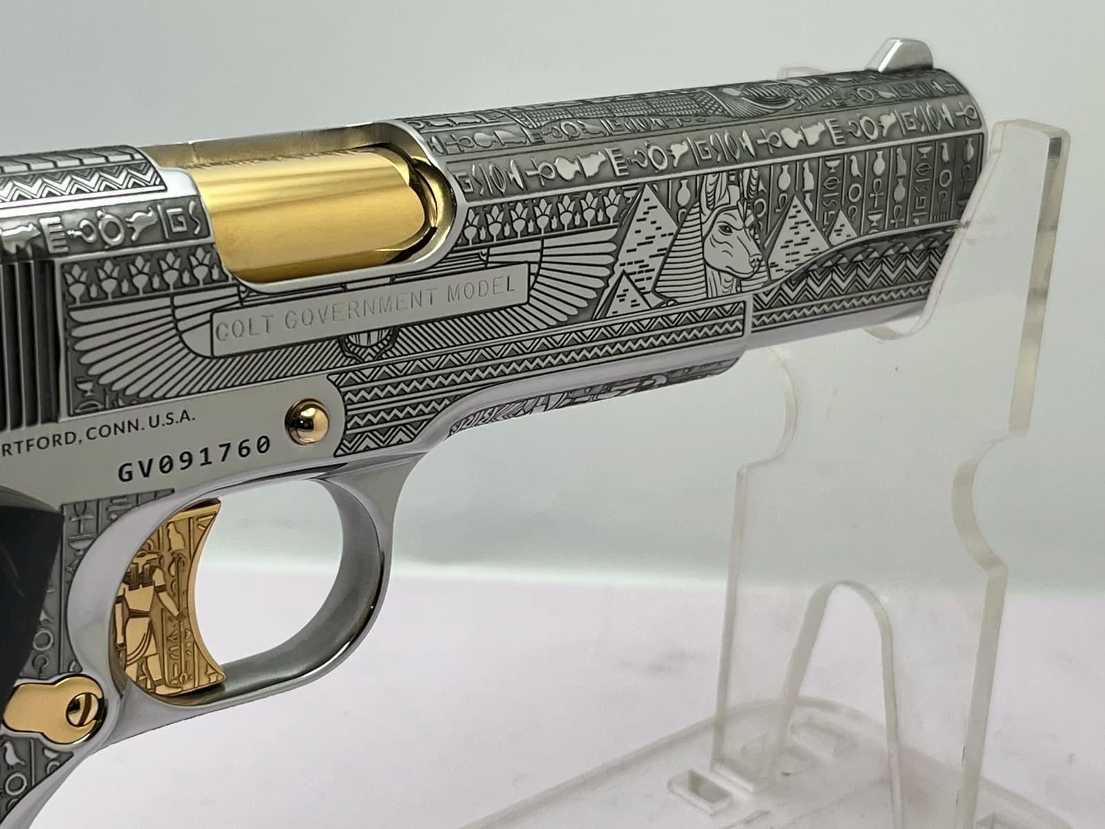 Colt Government Model 1911 with Egyptian engraving