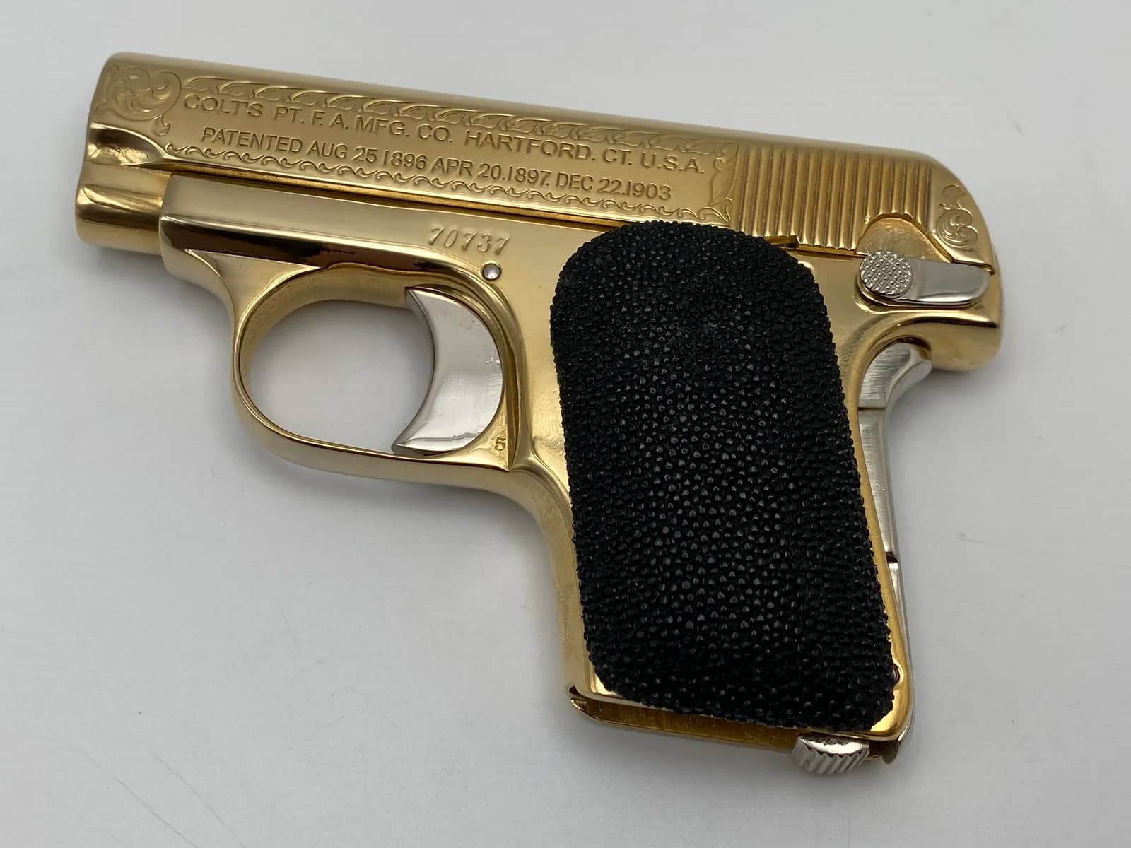 Colt pocket pistol with stingray grip