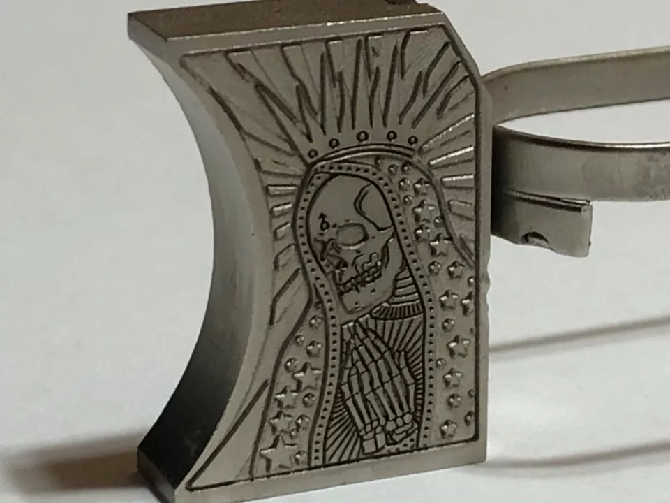 Laser engraved 1911 long pad Santa Muerte #2