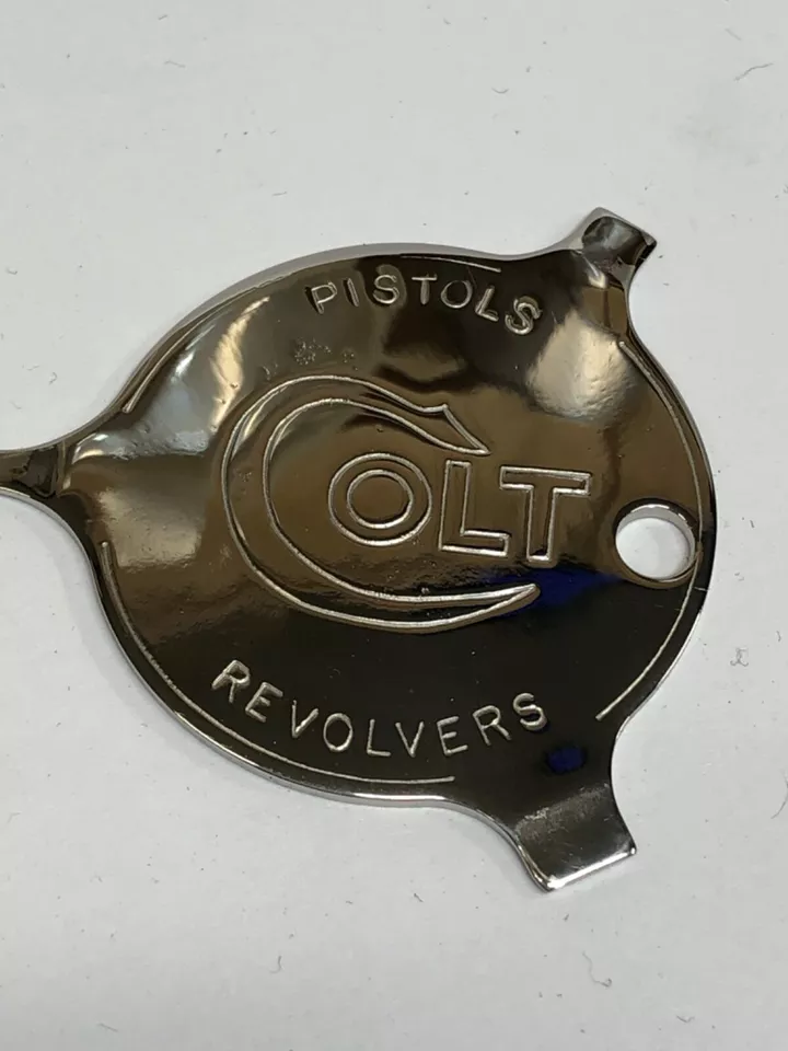 Polished nickel plated Colt screwdriver sight adjustment tool keychain
