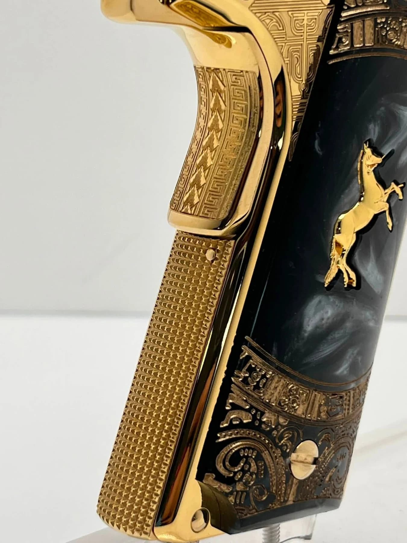 24k gold Colt Super .38, Aztec Calendar edition: additional view
