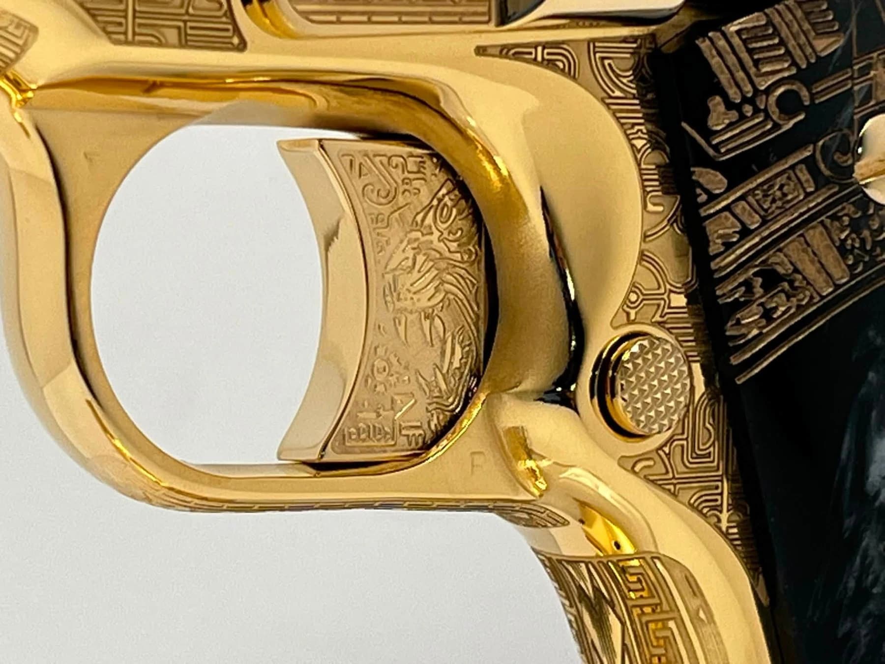 24k gold Colt Super .38, Aztec Calendar edition: additional view