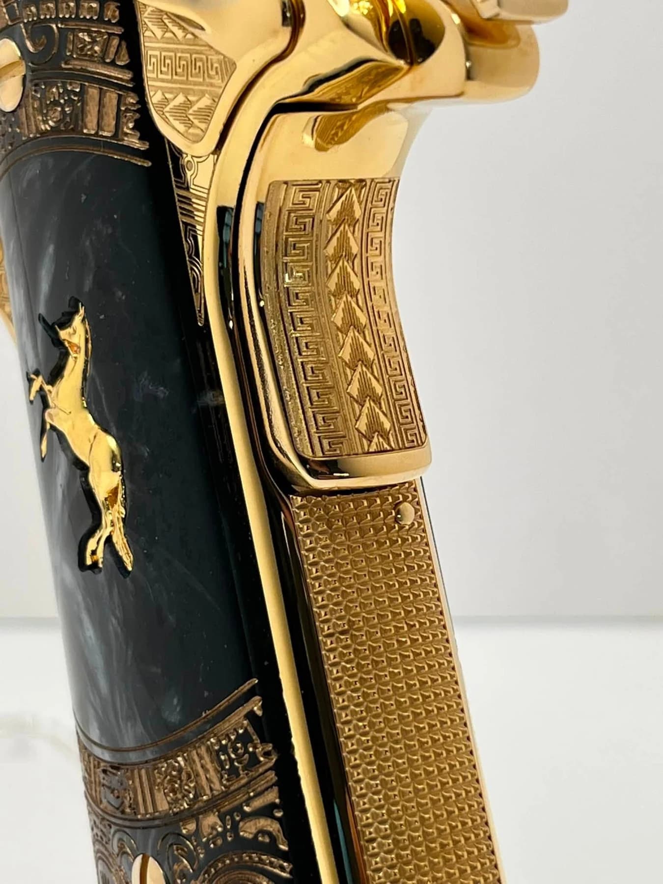 24k gold Colt Super .38, Aztec Calendar edition: additional view
