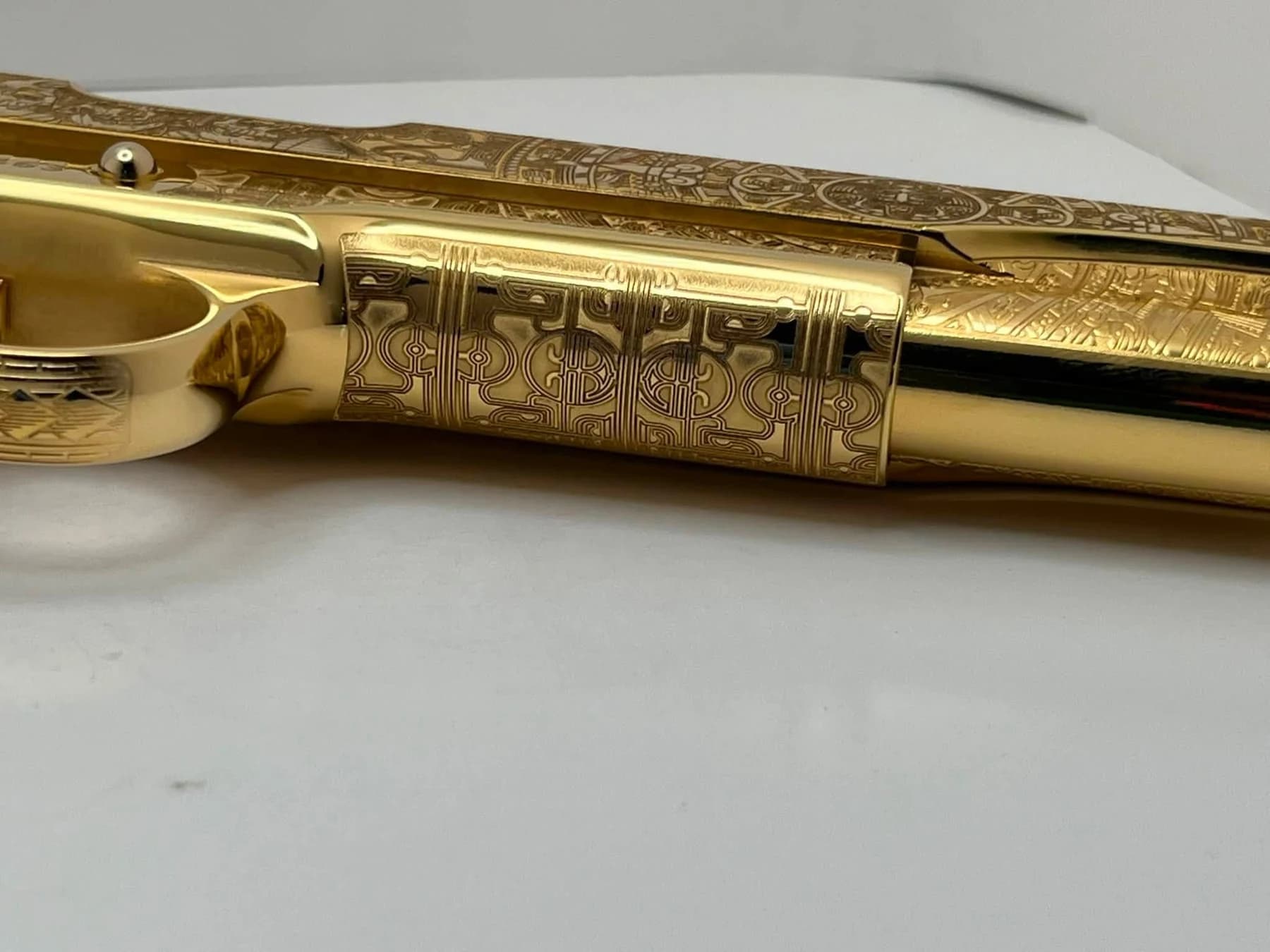 24k gold Colt Super .38, Aztec Calendar edition: additional view