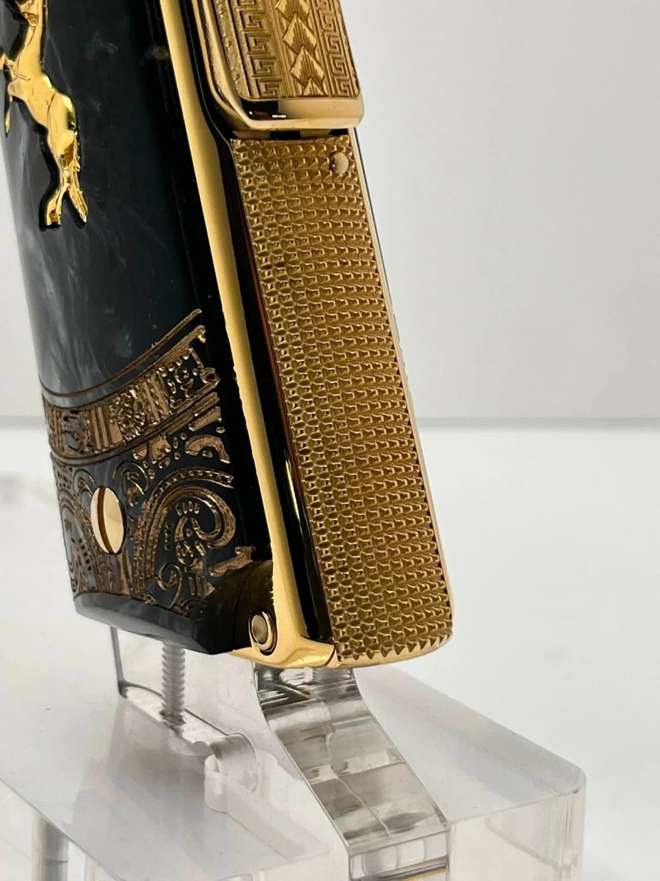 24k gold Colt Super .38, Aztec Calendar edition: additional view