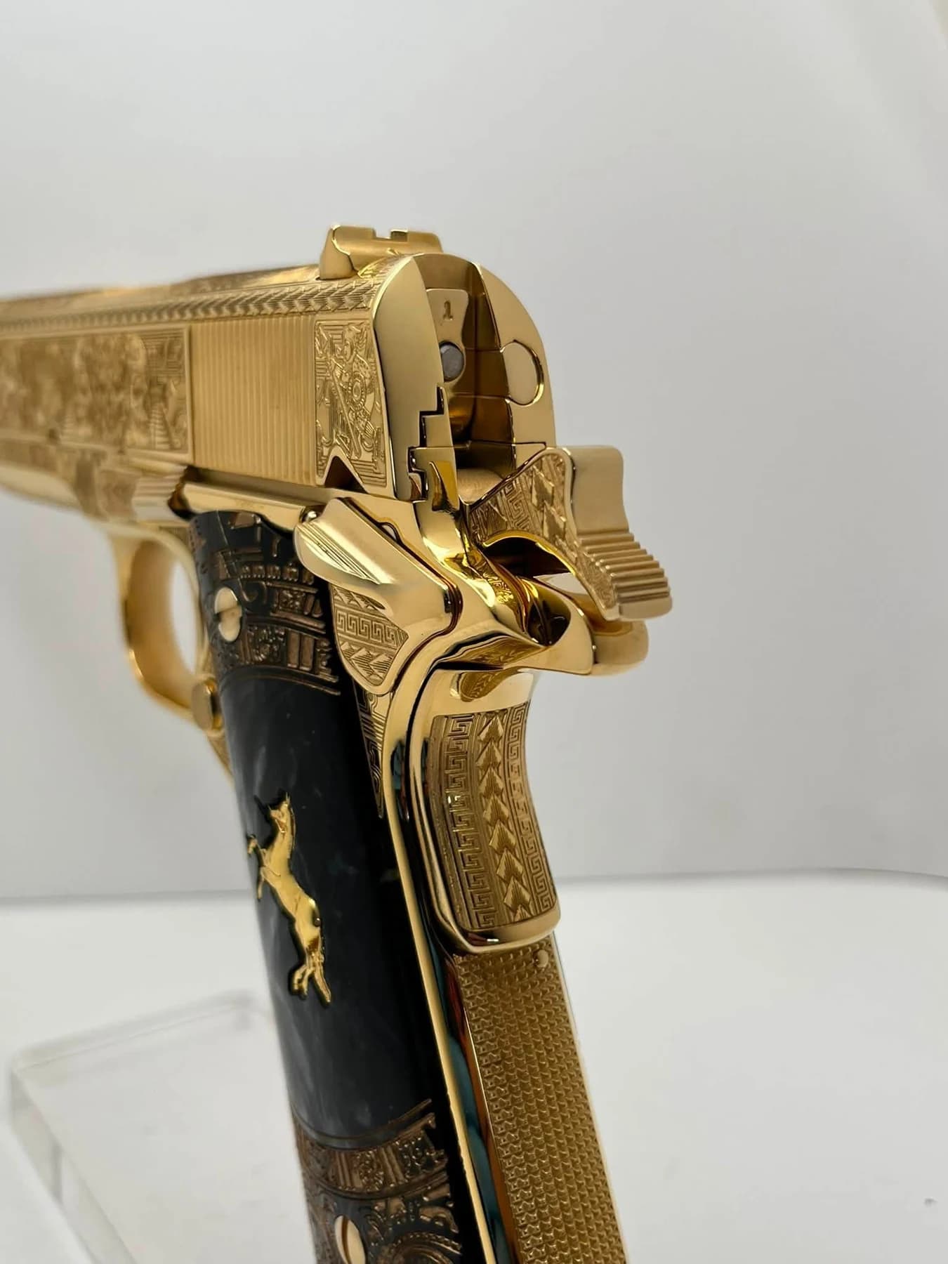 24k gold Colt Super .38, Aztec Calendar edition: additional view