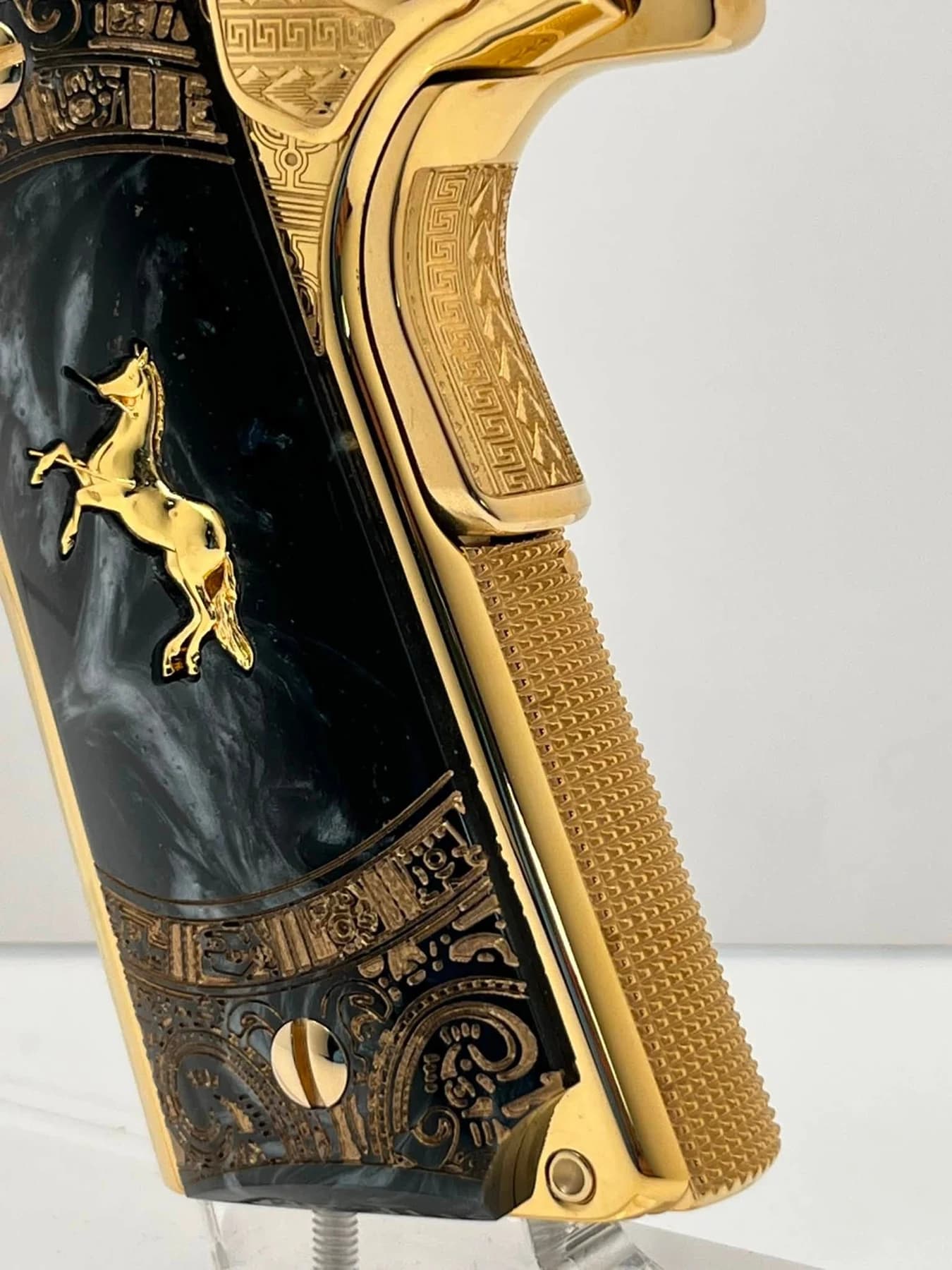 24k gold Colt Super .38, Aztec Calendar edition: additional view