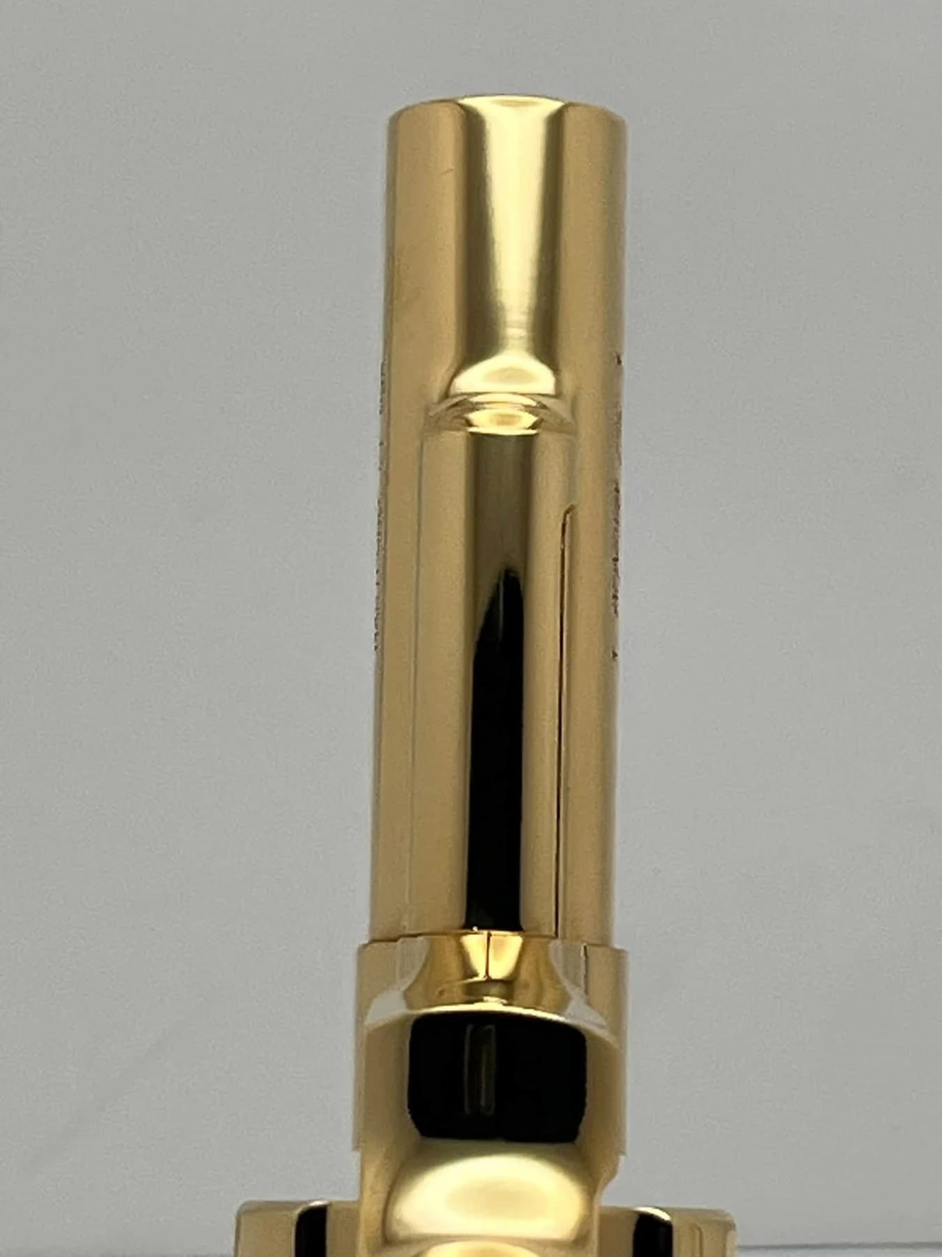24k gold-plated Colt Viper with snakeskin grips: top view