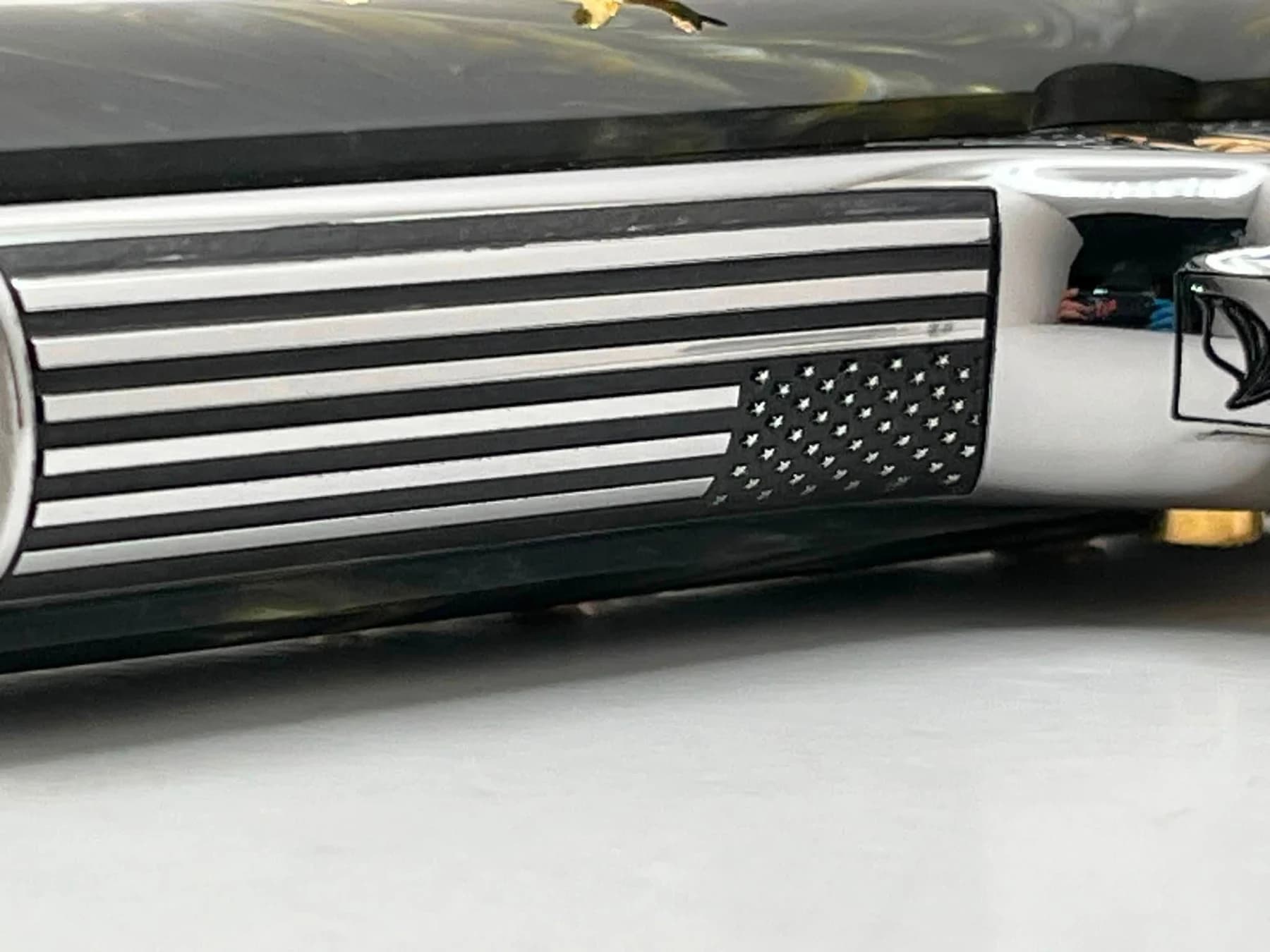 One-of-one Colt .45 with detailed engraving: flag detail