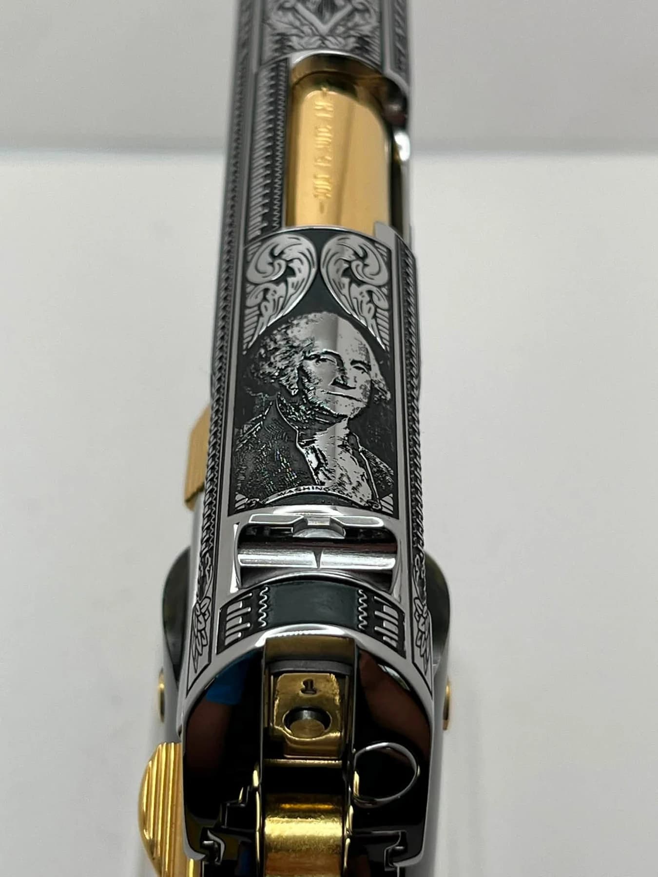 One-of-one Colt .45 with detailed engraving: additional view