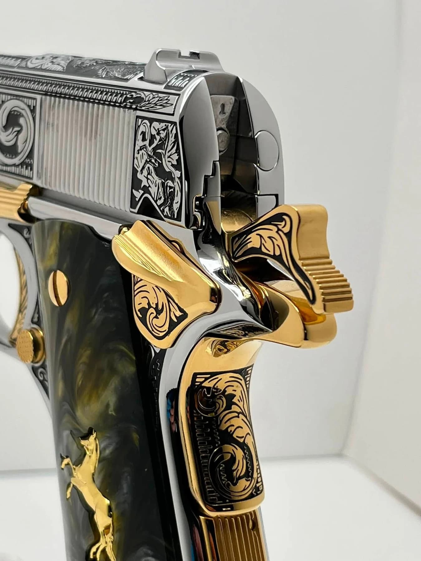 One-of-one Colt .45 with detailed engraving: additional view