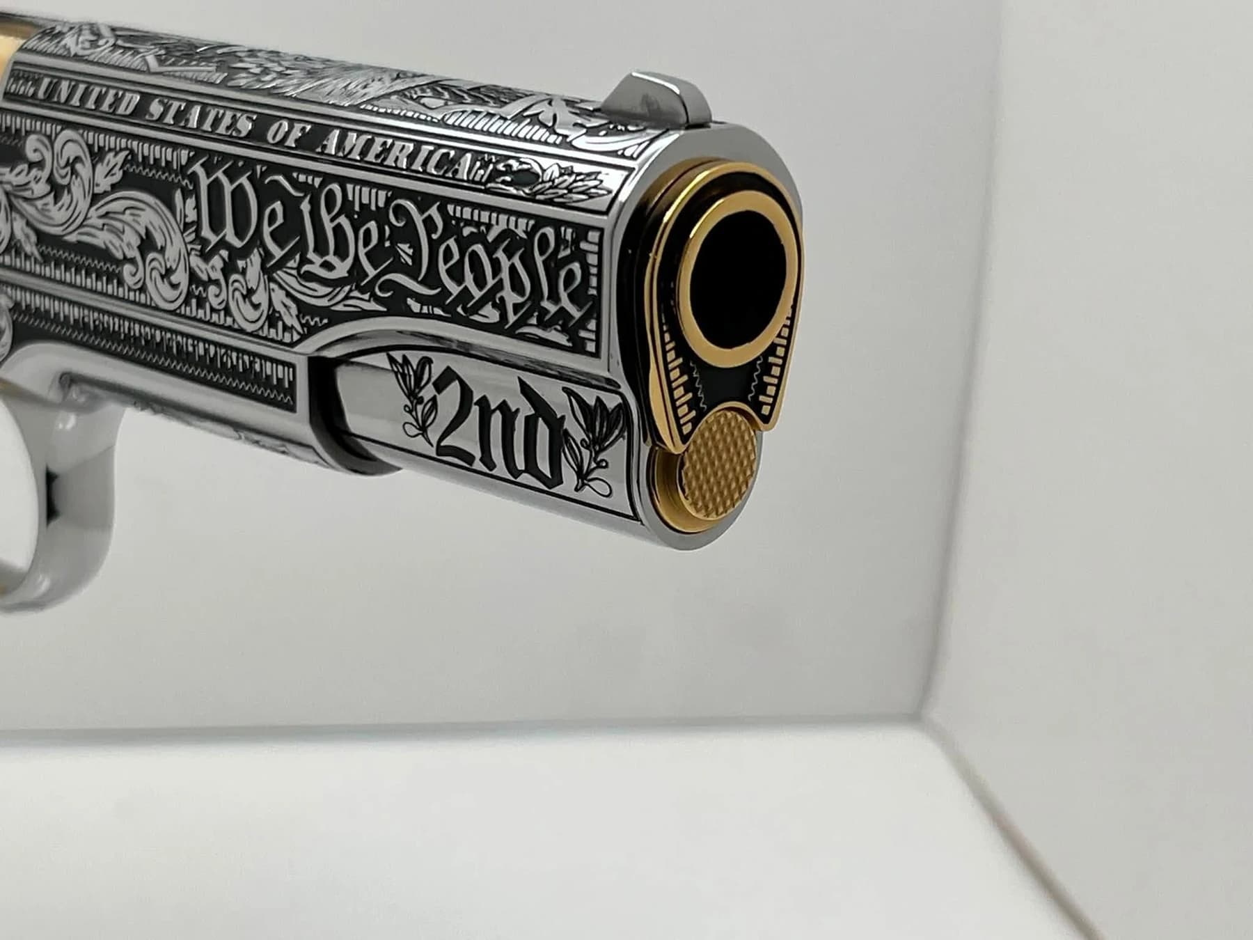 One-of-one Colt .45 with detailed engraving: additional view